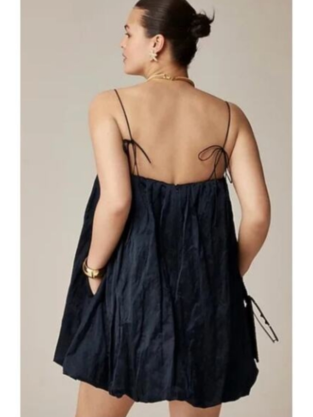 J. Crew Satin Mini Bubble Dress - Picture 2 of 5